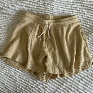 Cream Waffle Shorts